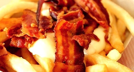 Fries, Bacon