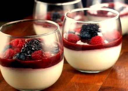 Berries And Buttermilk Puddings