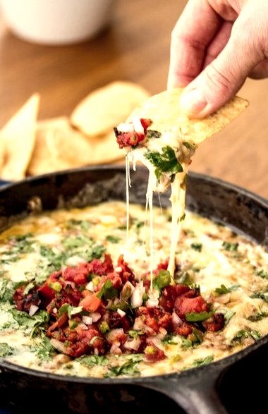 Cheese Fundido with Fire Roasted Tomato Salsa