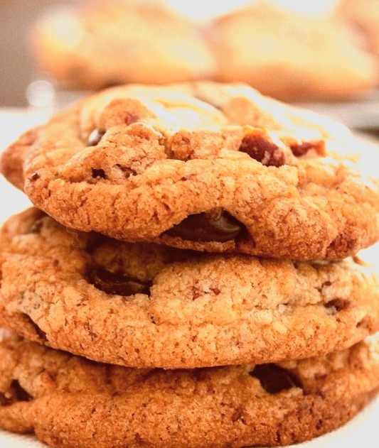 Brown Butter and Bacon Dark Chocolate Chip Cookies