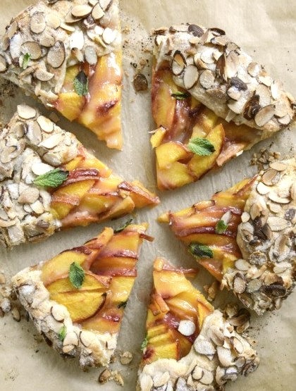 Ginger Peach Galette with Almond Crust How Sweet Eats
