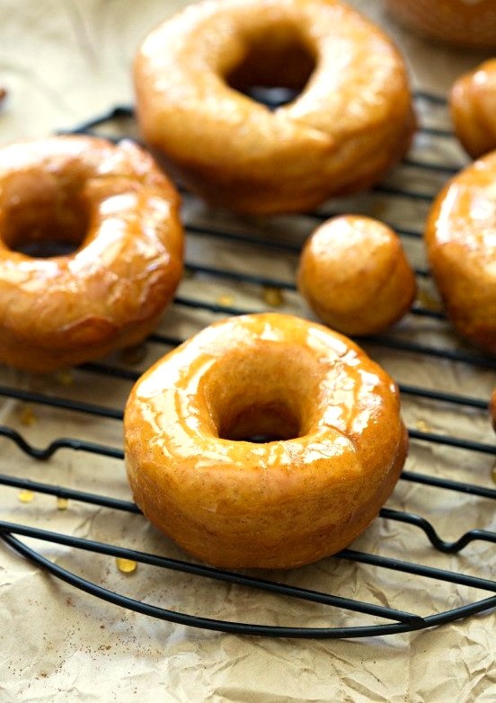 Apple Cider Glazed Doughnuts (Baked and Fried Versions)
