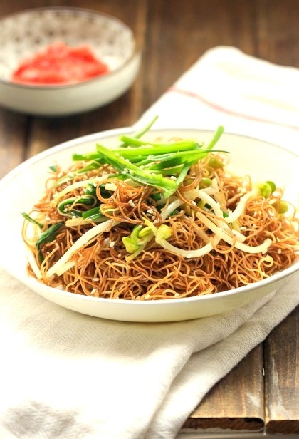 Soy Sauce Fried Noodles (Chow Mein)Source